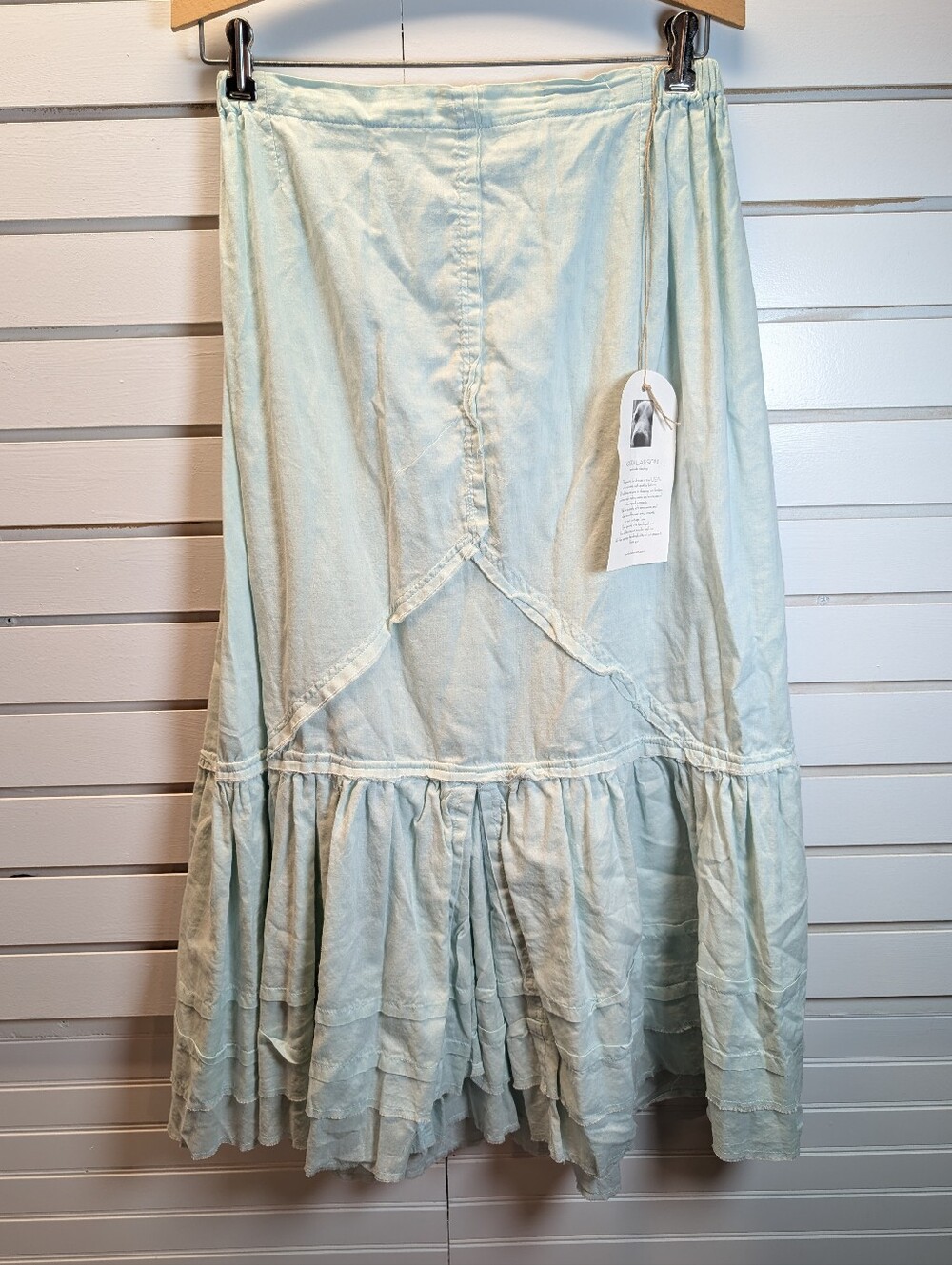 Krista Larson 100% Cotton Voile  Underpinning Skirt in Ocean NWT